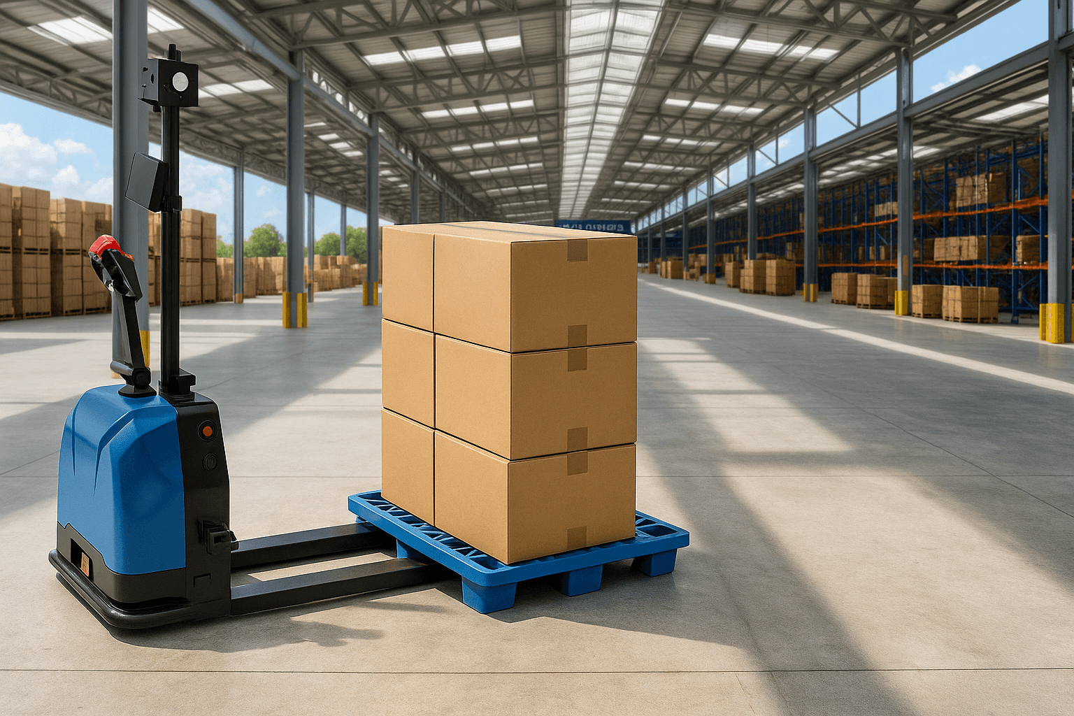 pallet jack automated movement