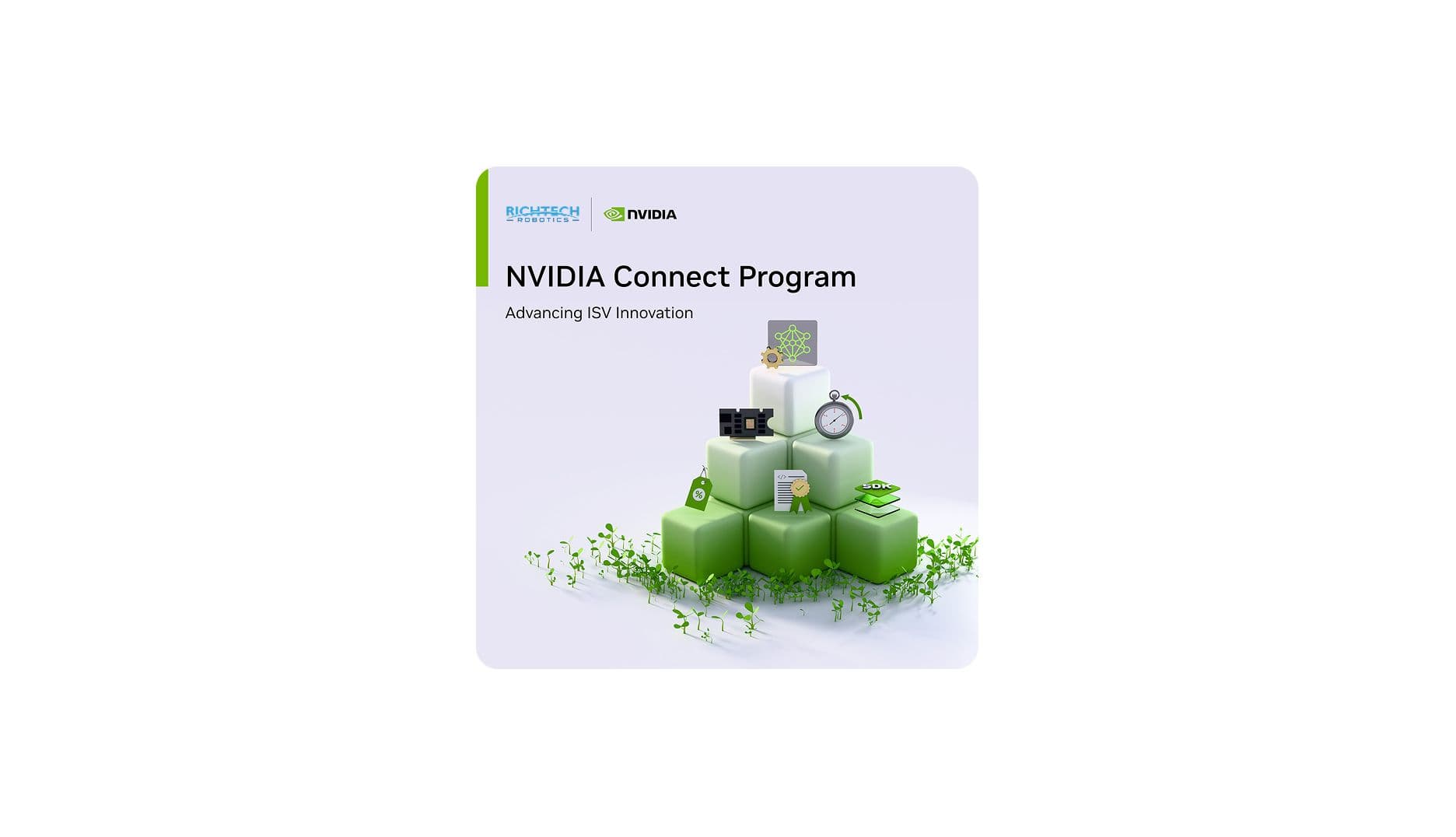 nvidia connect program graphic with nvidia logo and richtech robotics logo